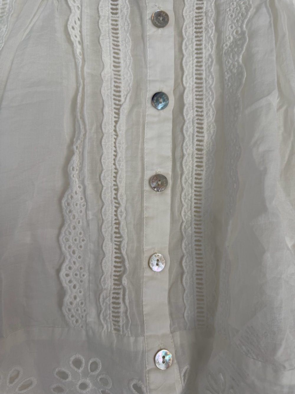 FARM Rio White Eyelet Ruffle Tank Top - Picture 2 of 3